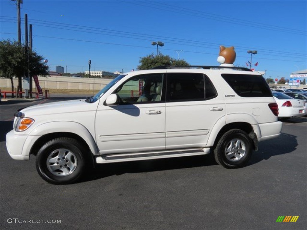 2002 Sequoia Limited 4WD - Natural White / Oak photo #4