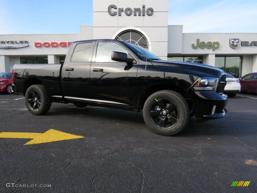 2014 1500 Express Quad Cab - Black / Black/Diesel Gray photo #1