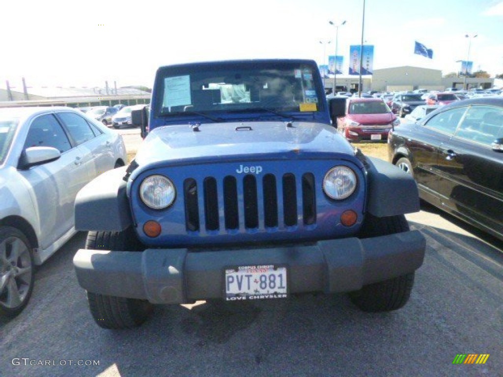2009 Wrangler X 4x4 - Deep Water Blue Pearl Coat / Dark Slate Gray/Medium Slate Gray photo #2