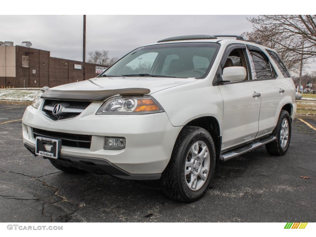 2005 MDX  - Aspen White Pearl / Saddle photo #1