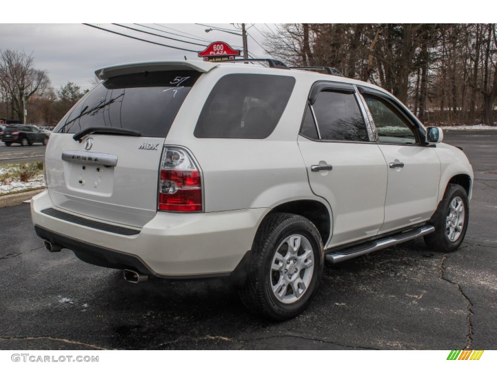2005 MDX  - Aspen White Pearl / Saddle photo #6