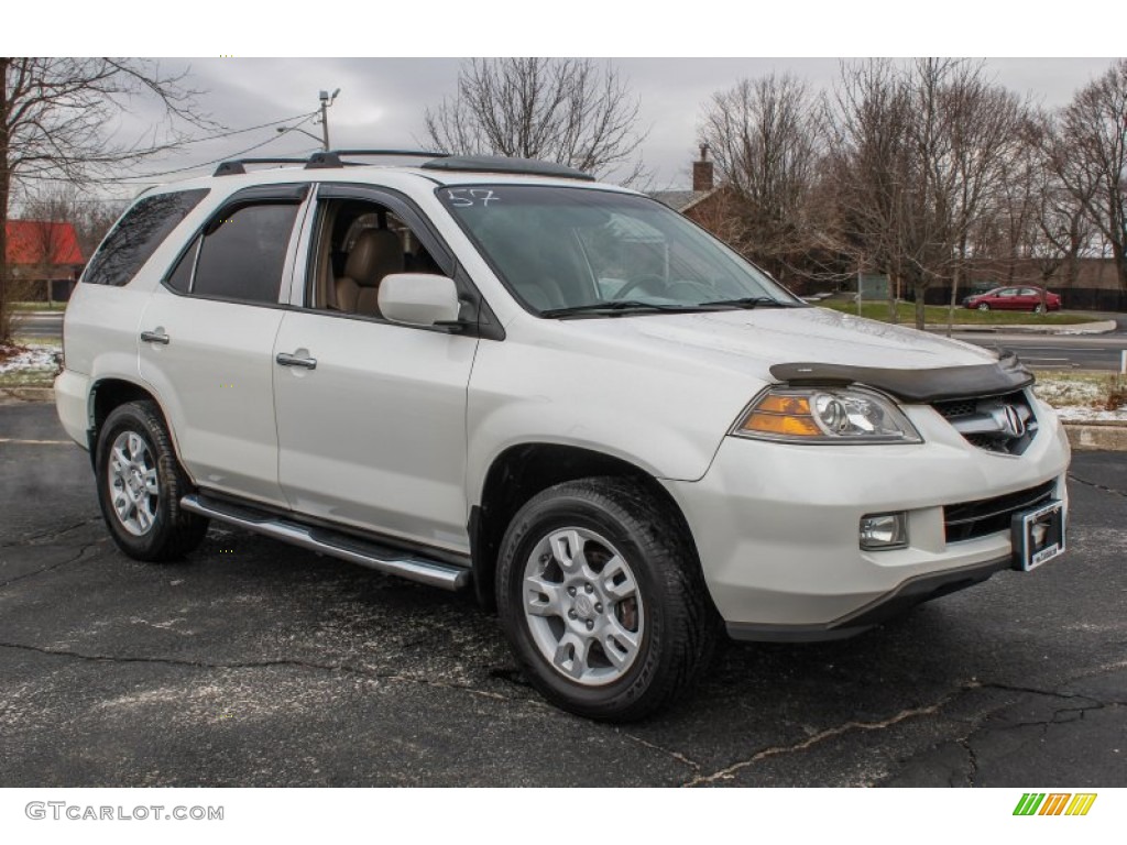 2005 MDX  - Aspen White Pearl / Saddle photo #7