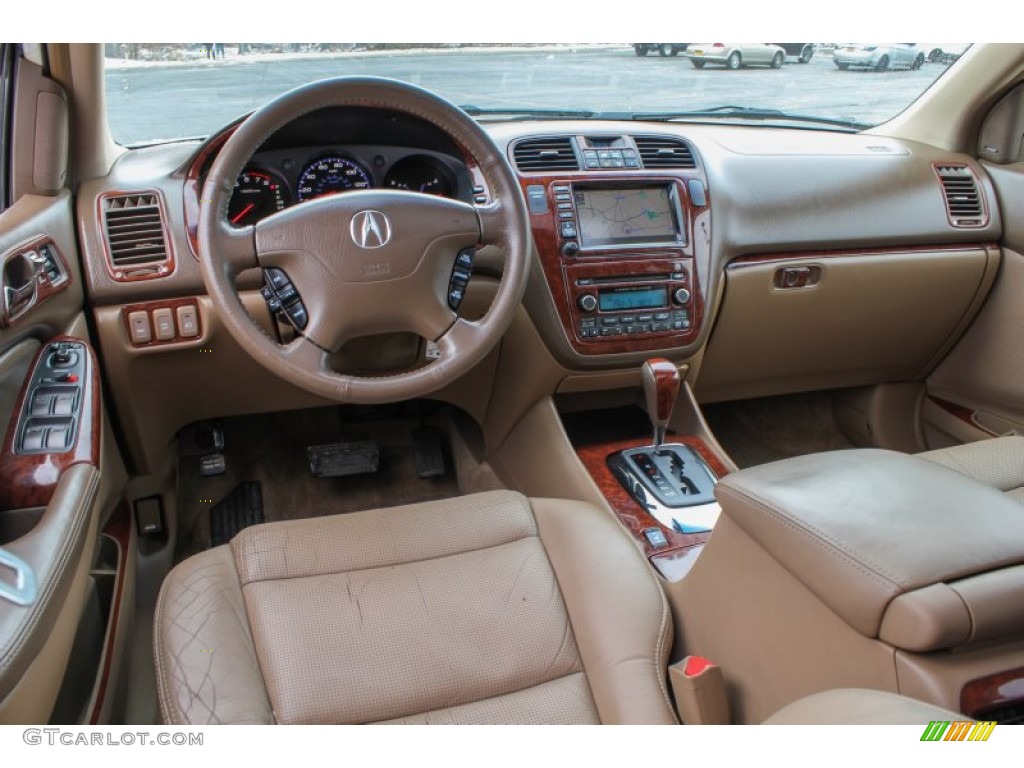 2005 MDX  - Aspen White Pearl / Saddle photo #16