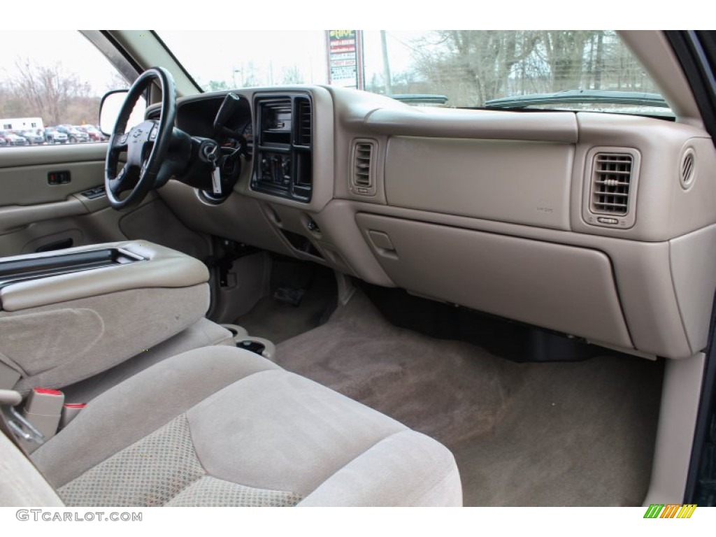 2005 Silverado 1500 LS Crew Cab - Dark Green Metallic / Tan photo #9