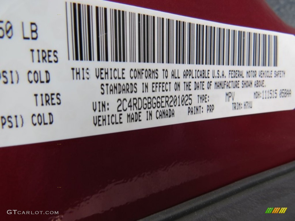 2014 Grand Caravan American Value Package - Deep Cherry Red Crystal Pearl / Black/Sandstorm photo #17