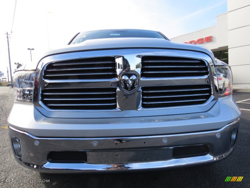 2014 1500 Big Horn Crew Cab - Bright Silver Metallic / Black/Diesel Gray photo #2