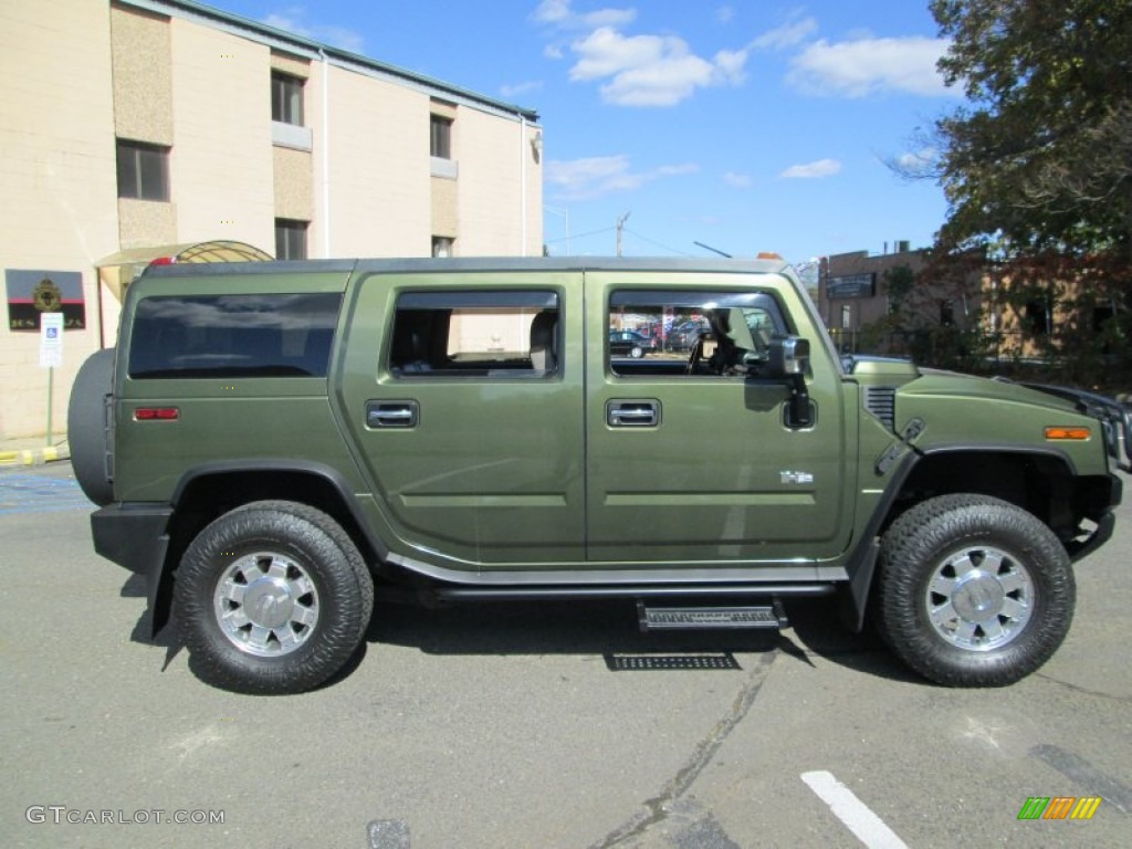 2003 H2 SUV - Sage Green Metallic / Wheat photo #9