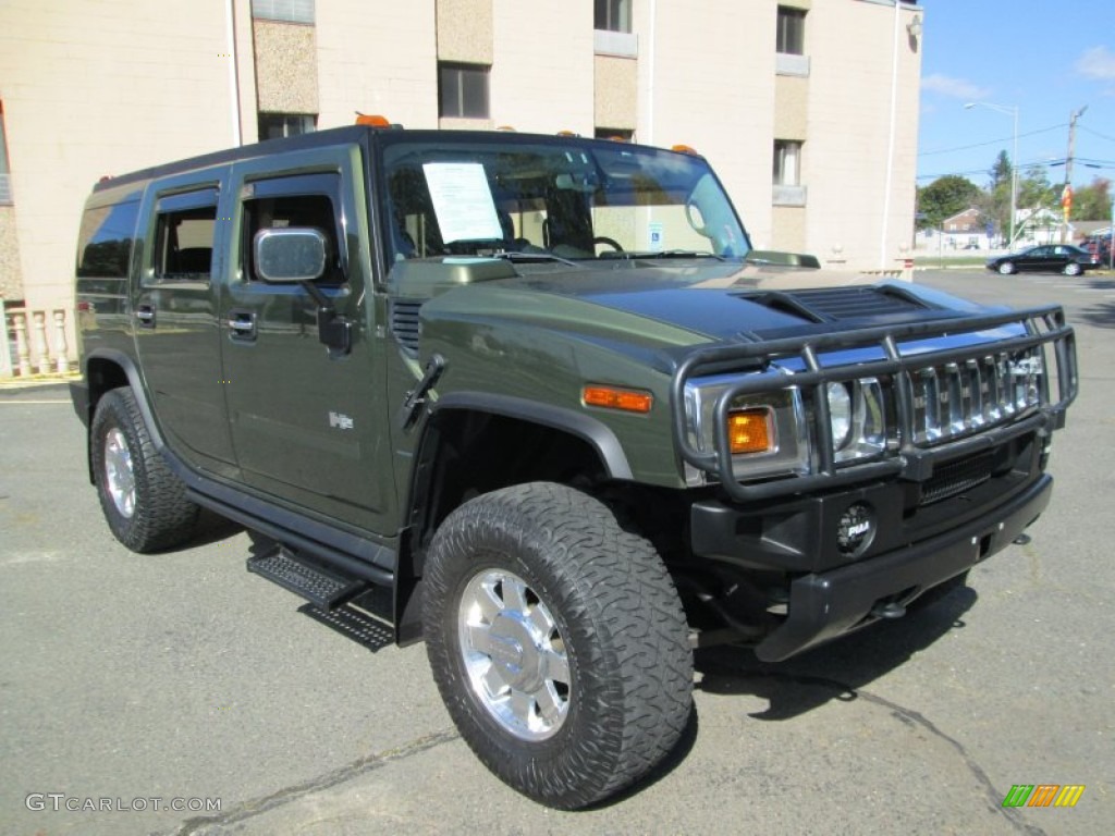 2003 H2 SUV - Sage Green Metallic / Wheat photo #11