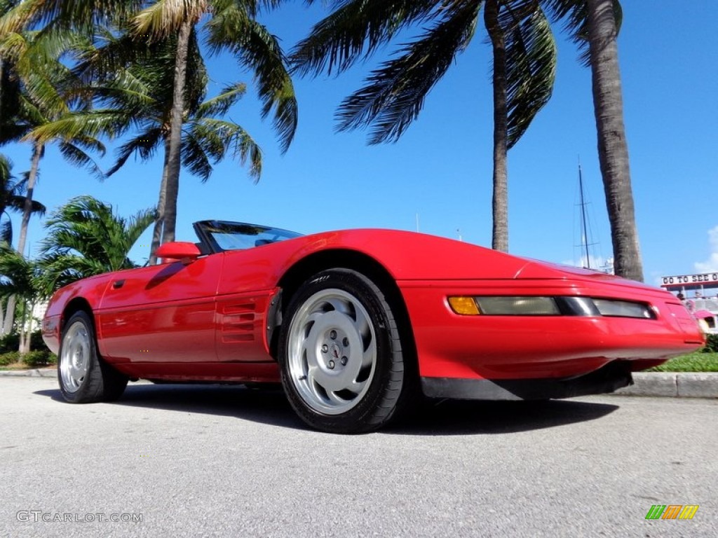 1992 Corvette Convertible - Bright Red / Red photo #6