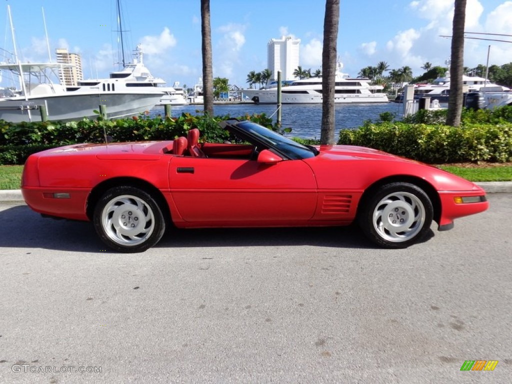 1992 Corvette Convertible - Bright Red / Red photo #8