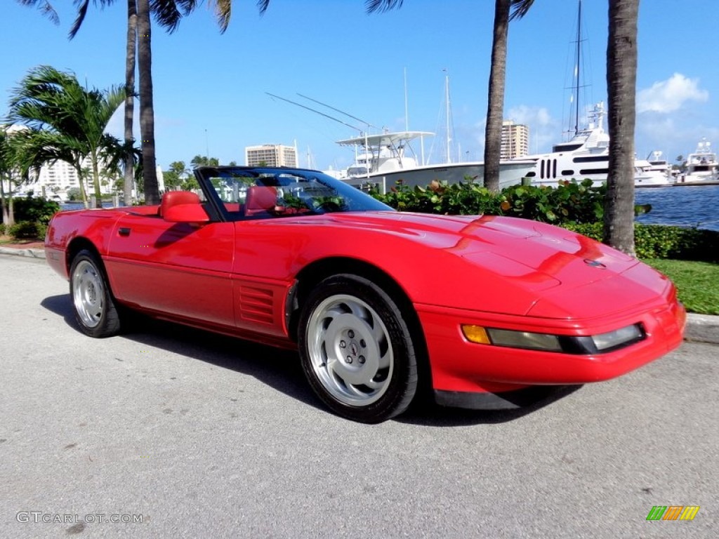 1992 Corvette Convertible - Bright Red / Red photo #15