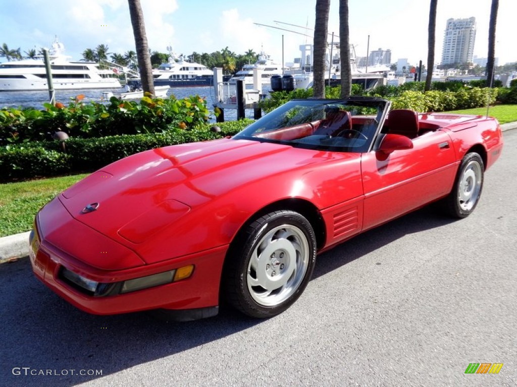 1992 Corvette Convertible - Bright Red / Red photo #25
