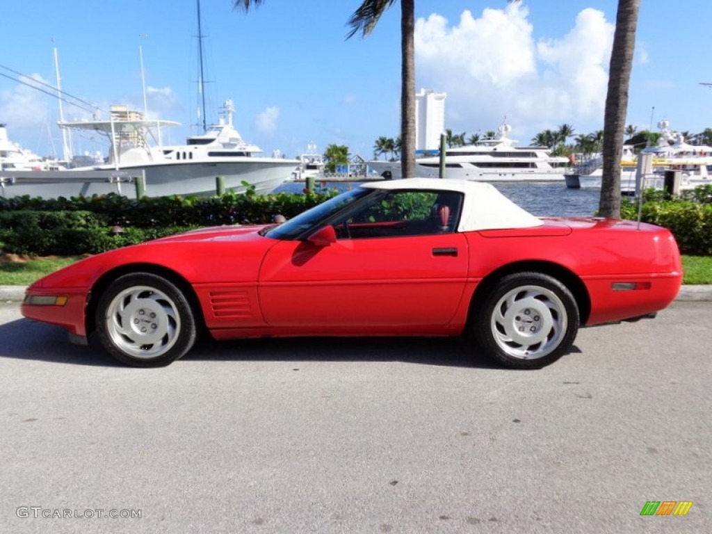1992 Corvette Convertible - Bright Red / Red photo #42