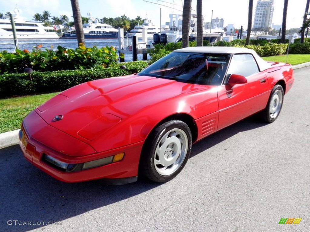 1992 Corvette Convertible - Bright Red / Red photo #53