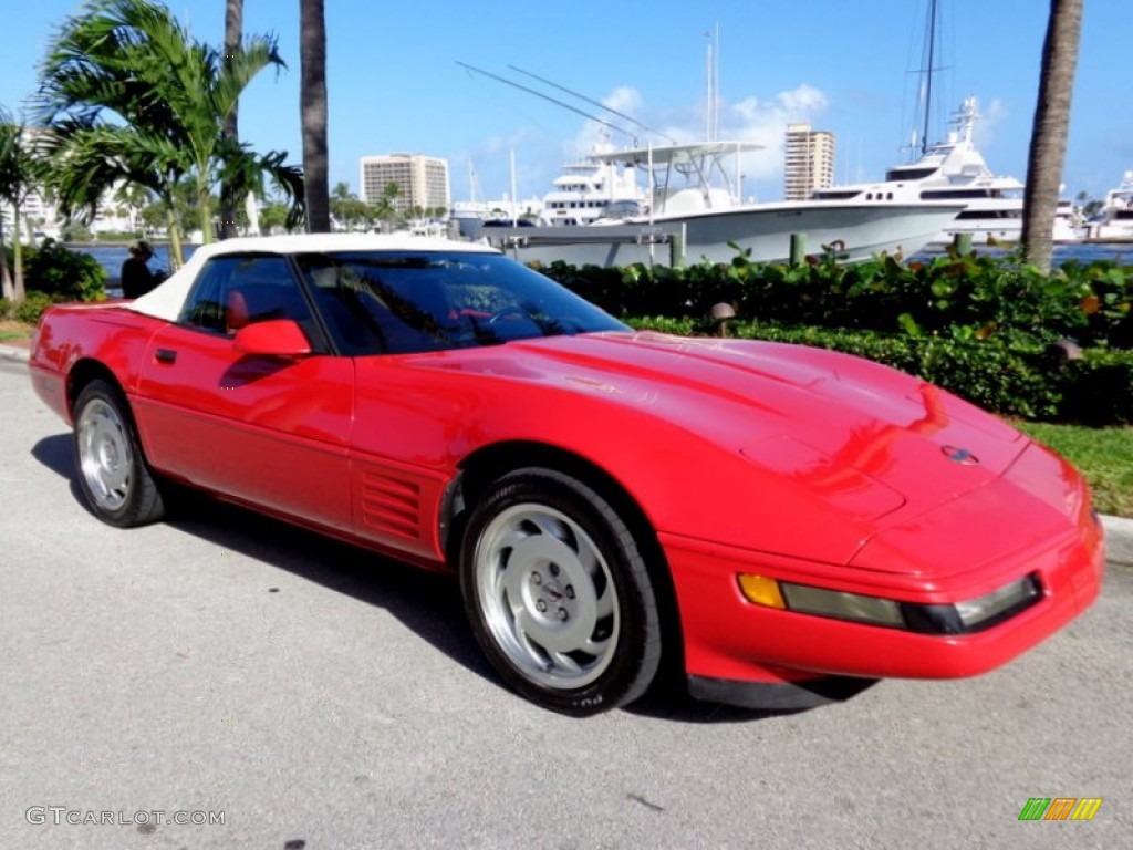 1992 Corvette Convertible - Bright Red / Red photo #57