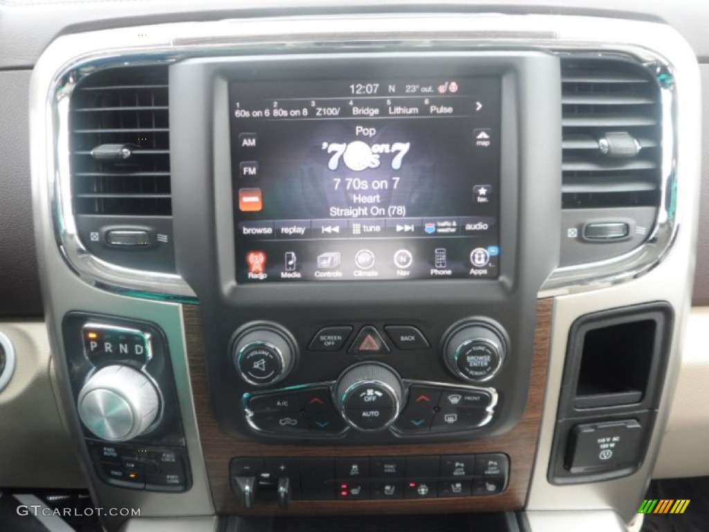 2014 1500 Laramie Crew Cab 4x4 - Deep Cherry Red Crystal Pearl / Canyon Brown/Light Frost Beige photo #8