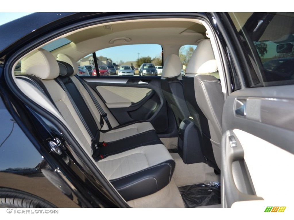 2 Tone Cornsilk Beige/Black Interior 2014 Volkswagen Jetta SEL Sedan Photo #89173471