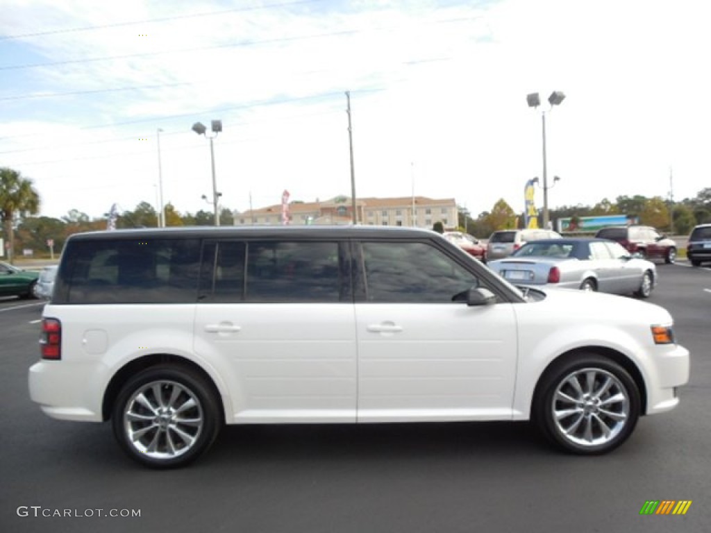 White Platinum Metallic Tri-Coat 2011 Ford Flex Titanium Exterior Photo #89177056