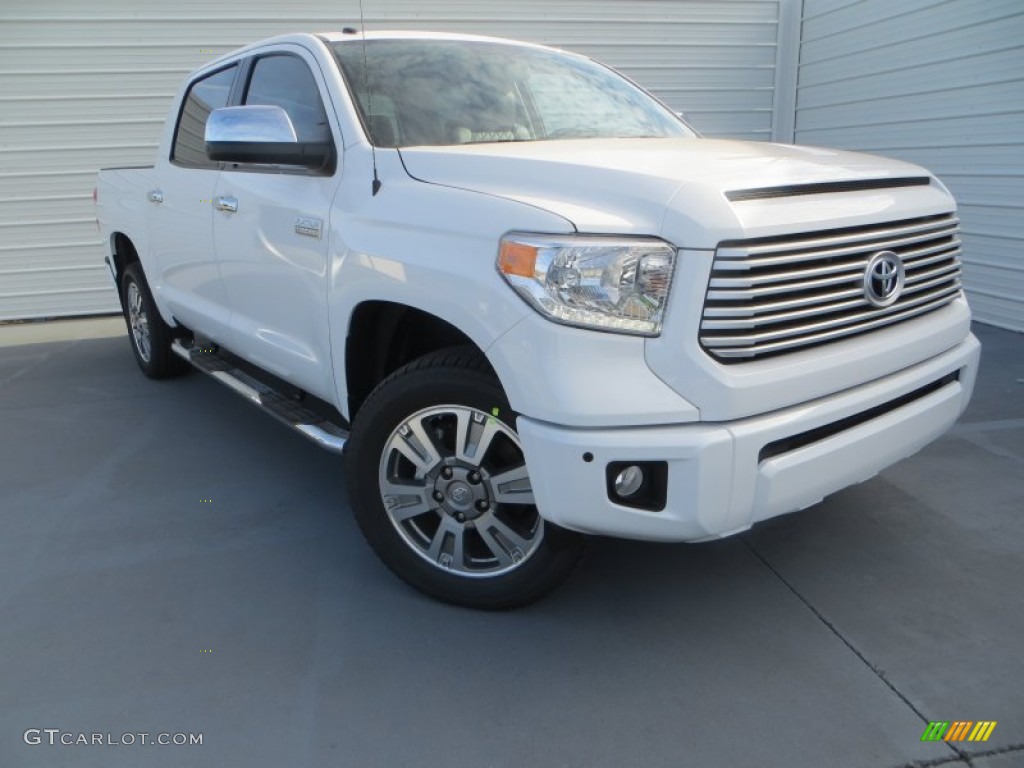 2014 Tundra Platinum Crewmax 4x4 - Super White / Black photo #1