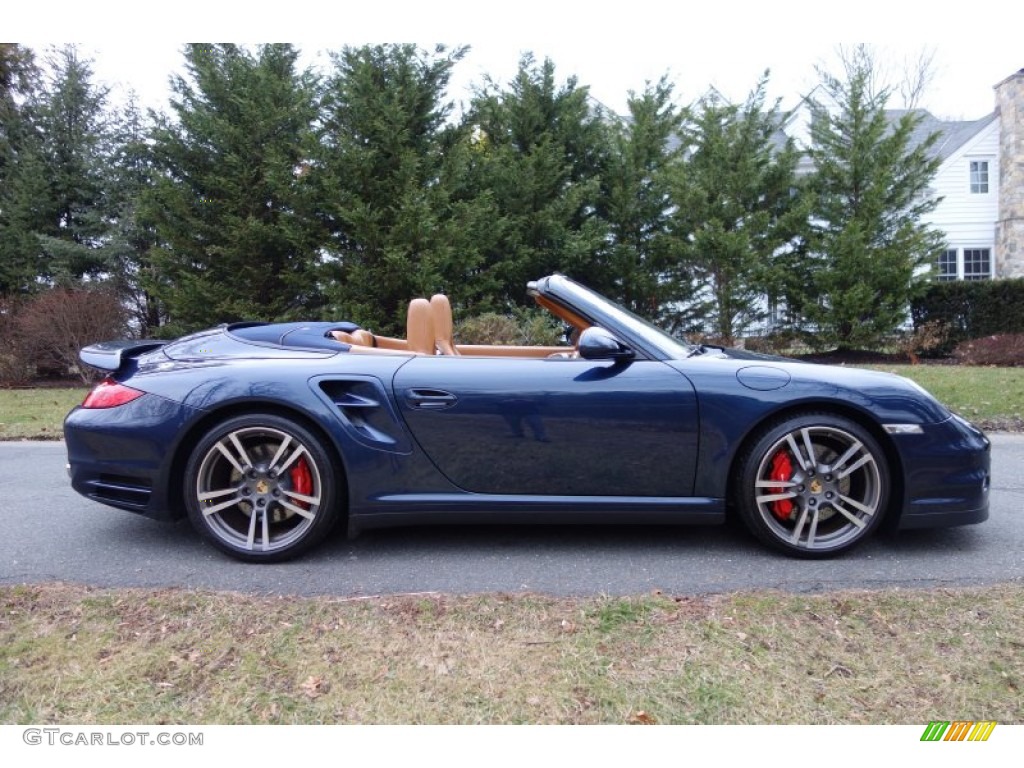 Dark Blue Metallic 2010 Porsche 911 Turbo Cabriolet Exterior Photo #89182924