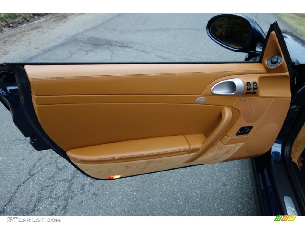 2010 Porsche 911 Turbo Cabriolet Natural Brown Door Panel Photo #89183047