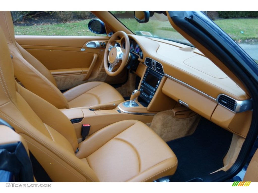 Natural Brown Interior 2010 Porsche 911 Turbo Cabriolet Photo #89183071