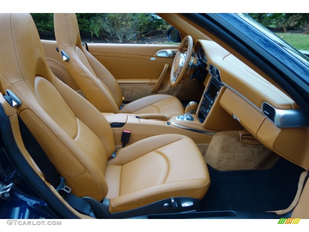 Natural Brown Interior 2010 Porsche 911 Turbo Cabriolet Photo #89183095