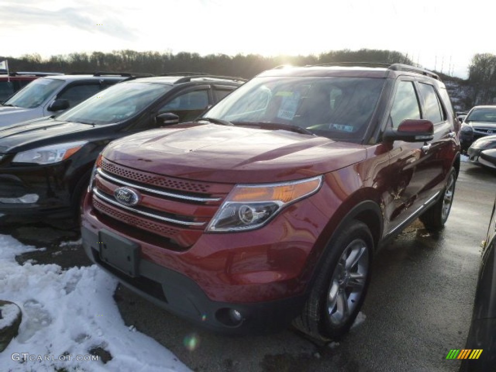 2014 Explorer Limited 4WD - Sunset / Charcoal Black photo #3