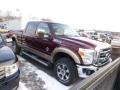 2011 Royal Red Metallic Ford F250 Super Duty Lariat Crew Cab 4x4 #89161165