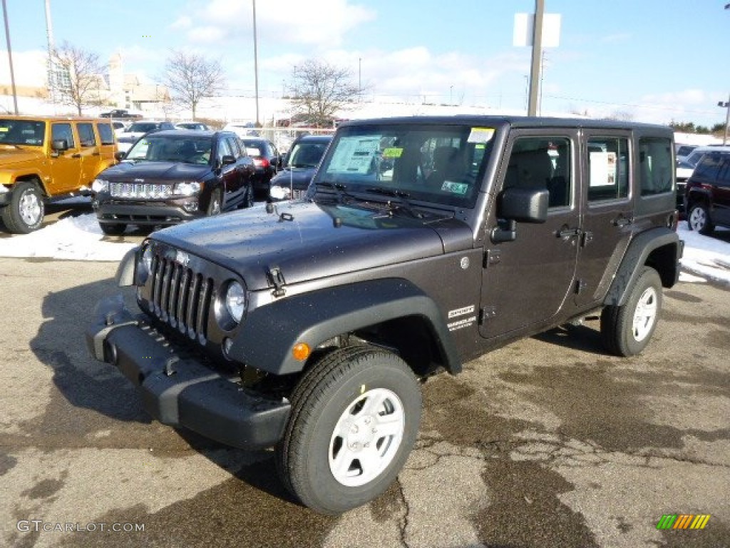 Granite Metallic 2014 Jeep Wrangler Unlimited Sport 4x4 Exterior Photo #89184103