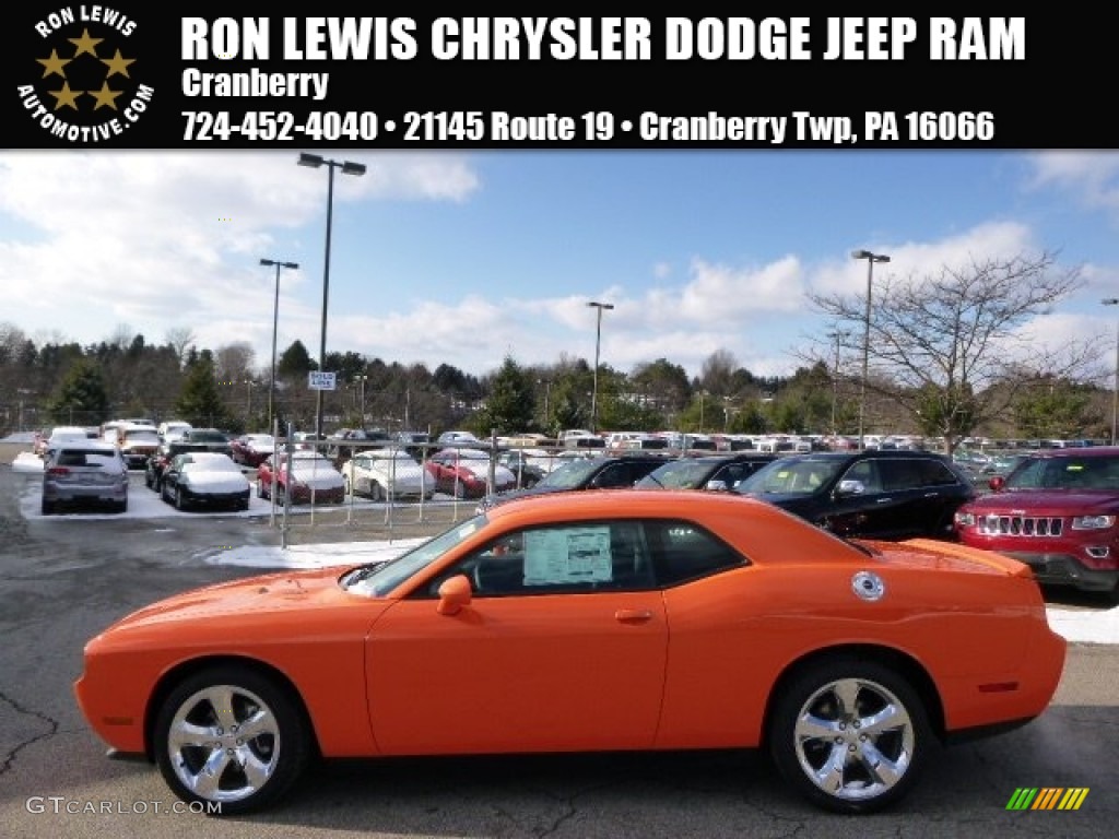 2014 Challenger R/T - Header Orange / Dark Slate Gray photo #1