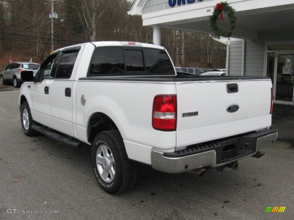 2004 F150 XLT SuperCrew 4x4 - Oxford White / Medium/Dark Flint photo #5