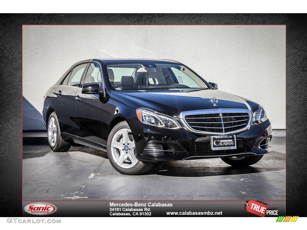 2014 E 350 Sedan - Black / Silk Beige/Espresso Brown photo #1