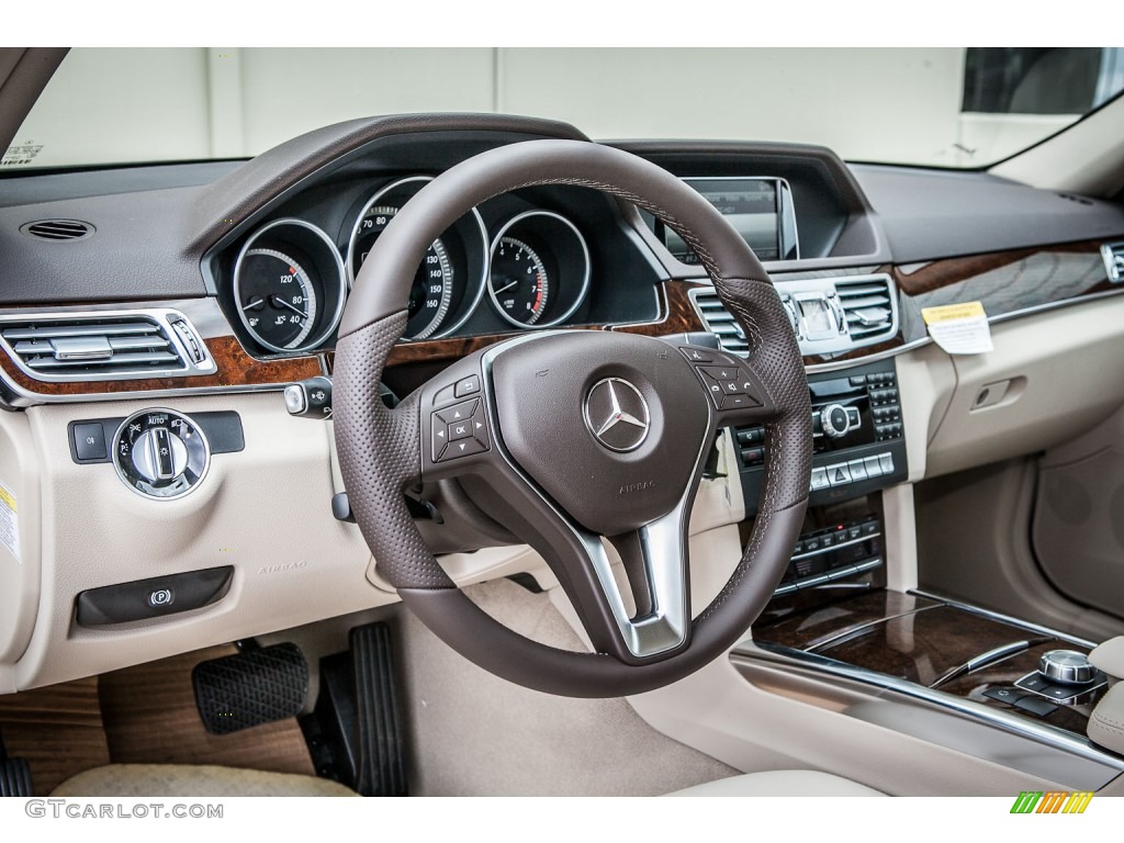 2014 E 350 Sedan - Black / Silk Beige/Espresso Brown photo #5
