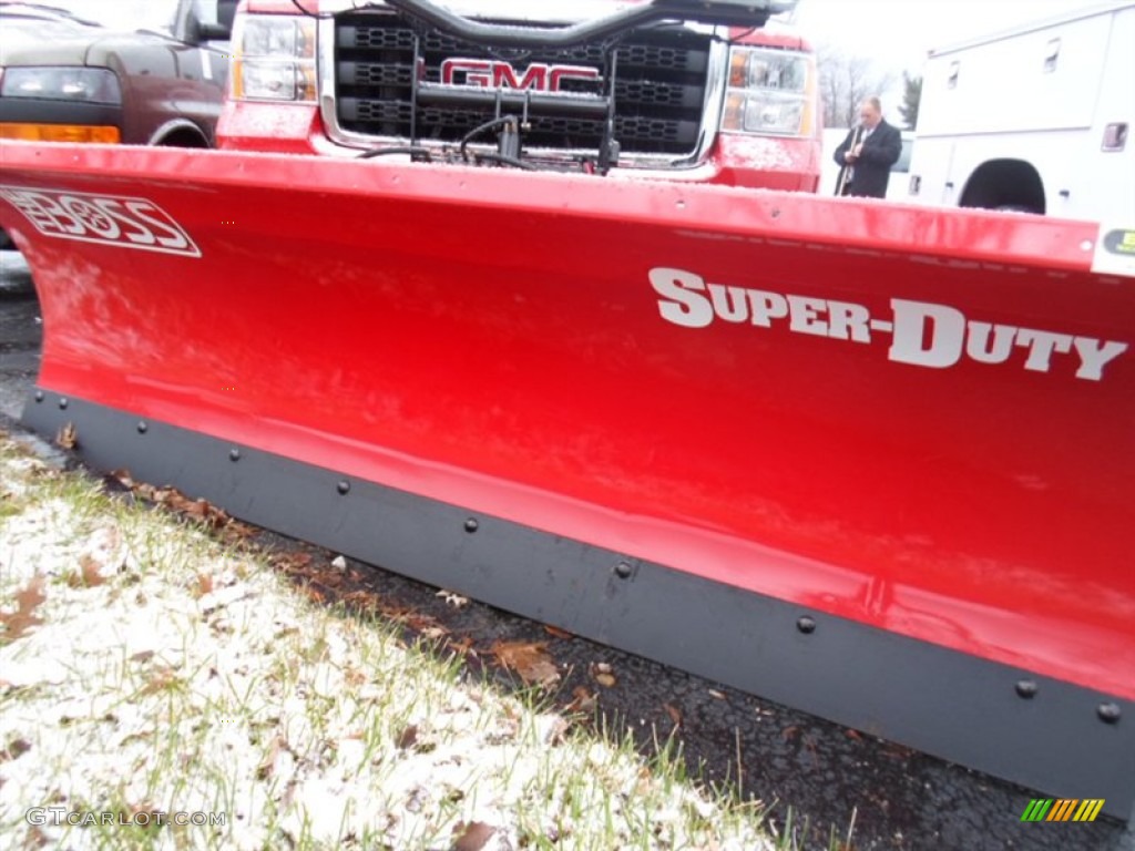 Fire Red 2014 GMC Sierra 3500HD Regular Cab 4x4 Plow Truck Exterior Photo #89189422