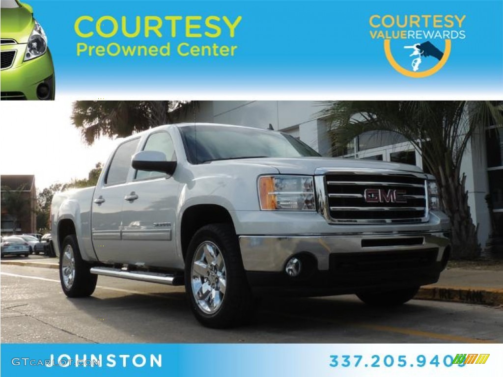 2013 Sierra 1500 SLT Crew Cab 4x4 - Quicksilver Metallic / Light Titanium/Dark Titanium photo #1