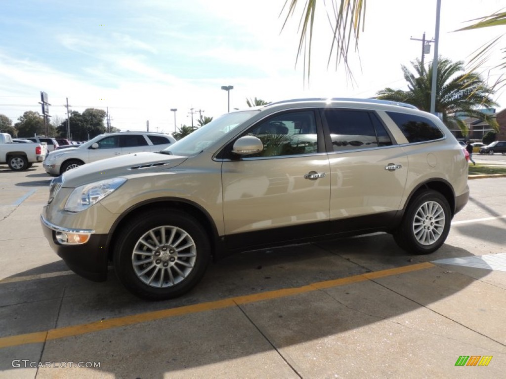 2009 Enclave CXL - Gold Mist Metallic / Cocoa/Cashmere photo #3