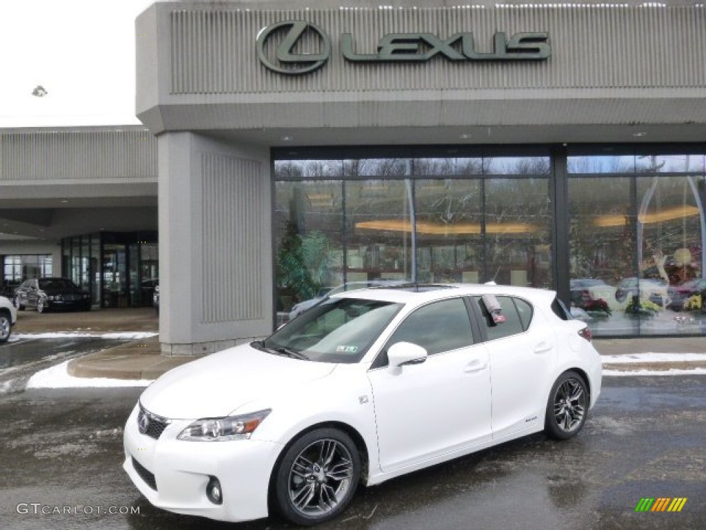 2012 CT F Sport Special Edition Hybrid - Starfire White Pearl / F Sport Ocean Blue Nuluxe photo #1