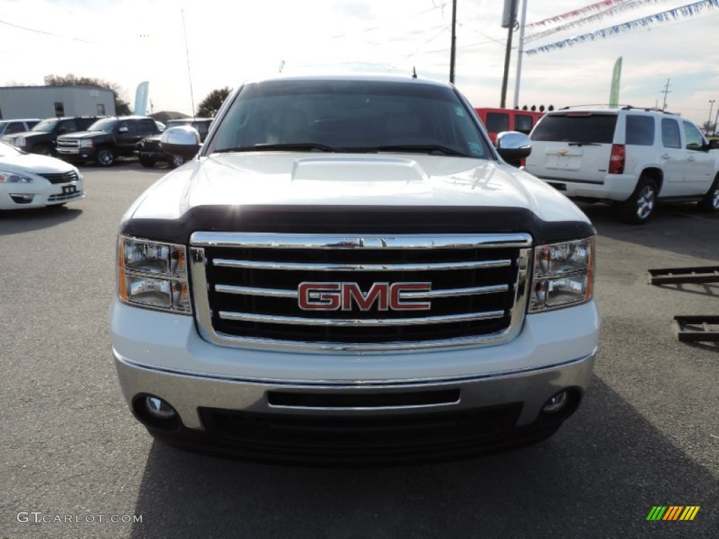 2012 Sierra 1500 SLE Crew Cab - Summit White / Very Dark Cashmere/Light Cashmere photo #2