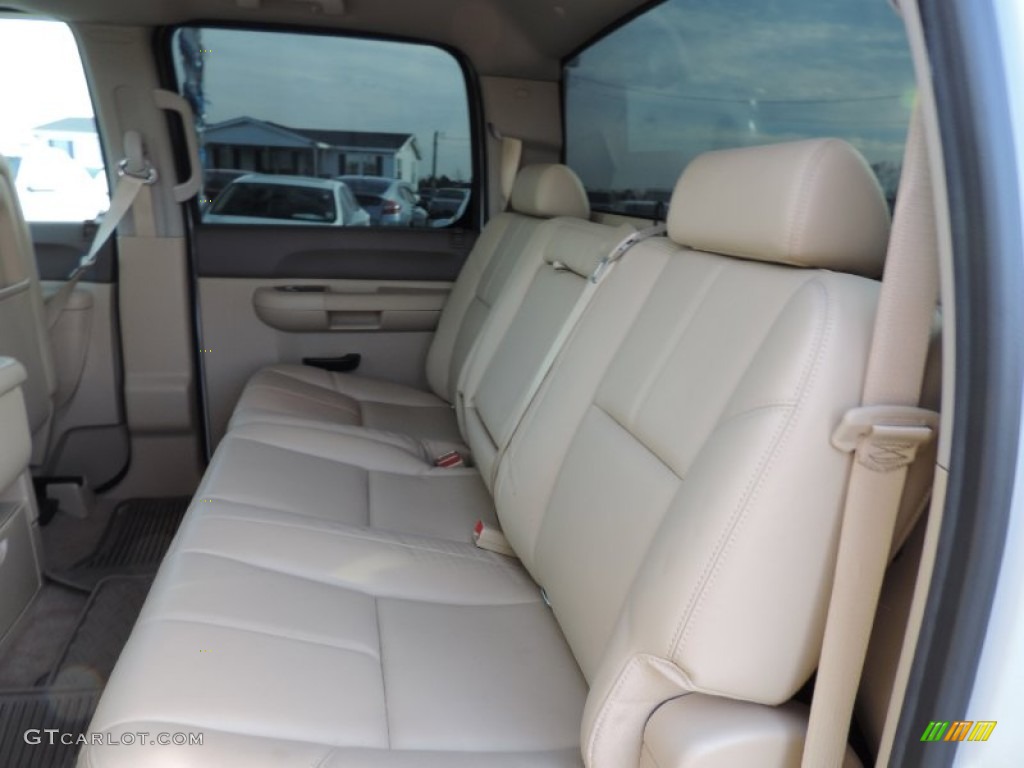 2012 Sierra 1500 SLE Crew Cab - Summit White / Very Dark Cashmere/Light Cashmere photo #9