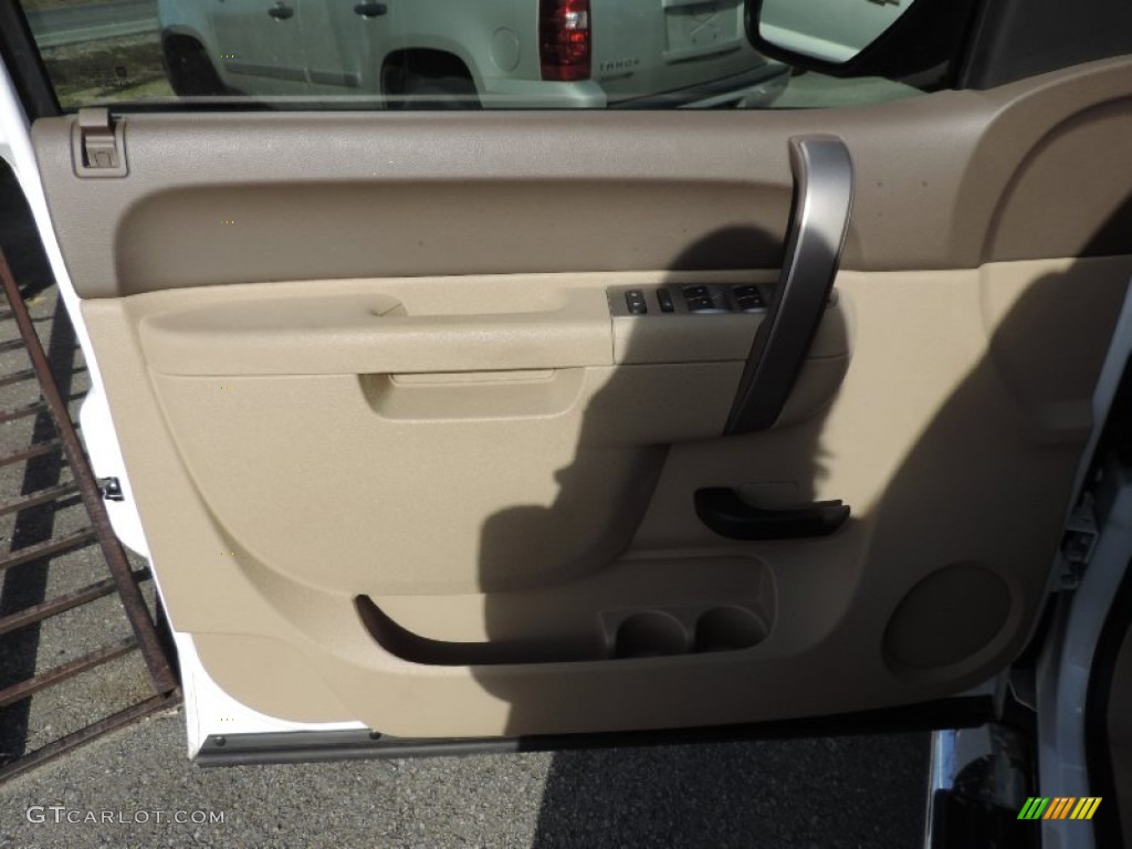 2012 Sierra 1500 SLE Crew Cab - Summit White / Very Dark Cashmere/Light Cashmere photo #12