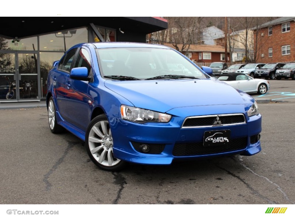 2011 Lancer GTS - Octane Blue Pearl / Black photo #1