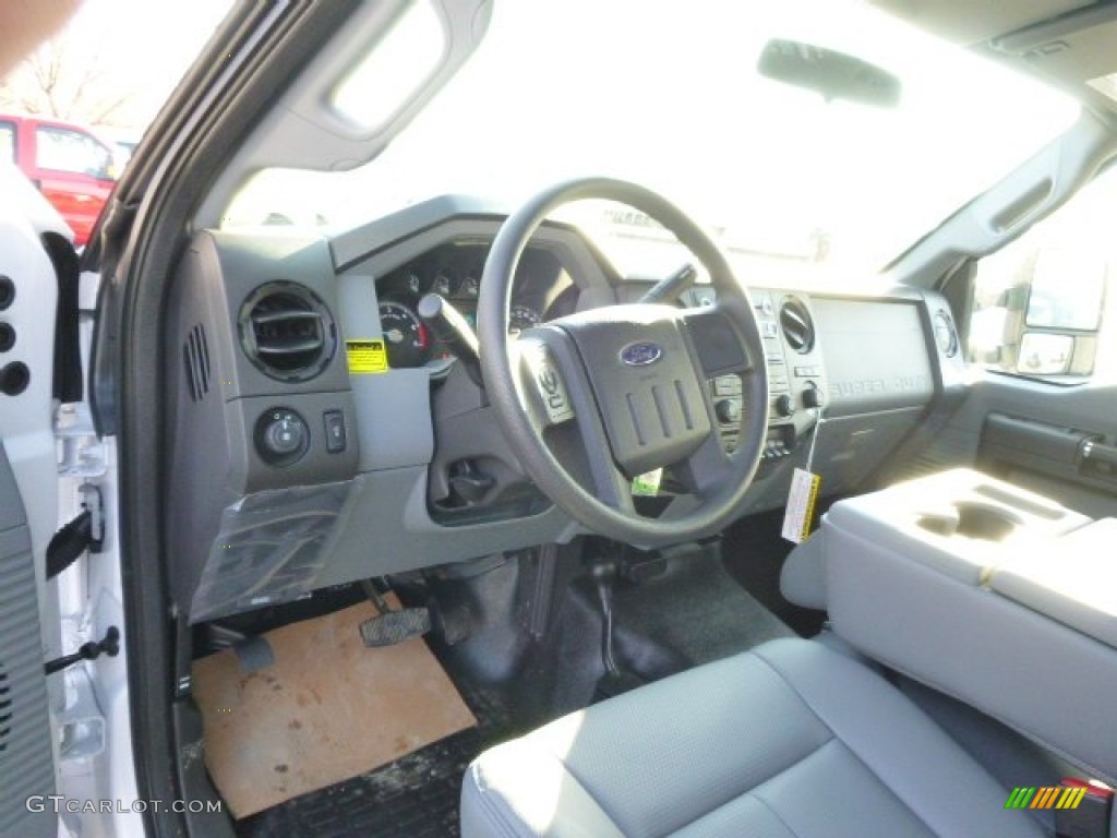 Steel Interior 2014 Ford F450 Super Duty XL Regular Cab 4x4 Dump Truck Photo #89200559