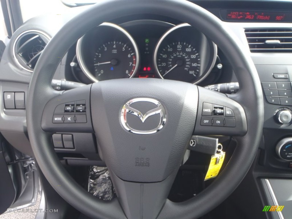 2014 Mazda MAZDA5 Sport Black Steering Wheel Photo #89201209