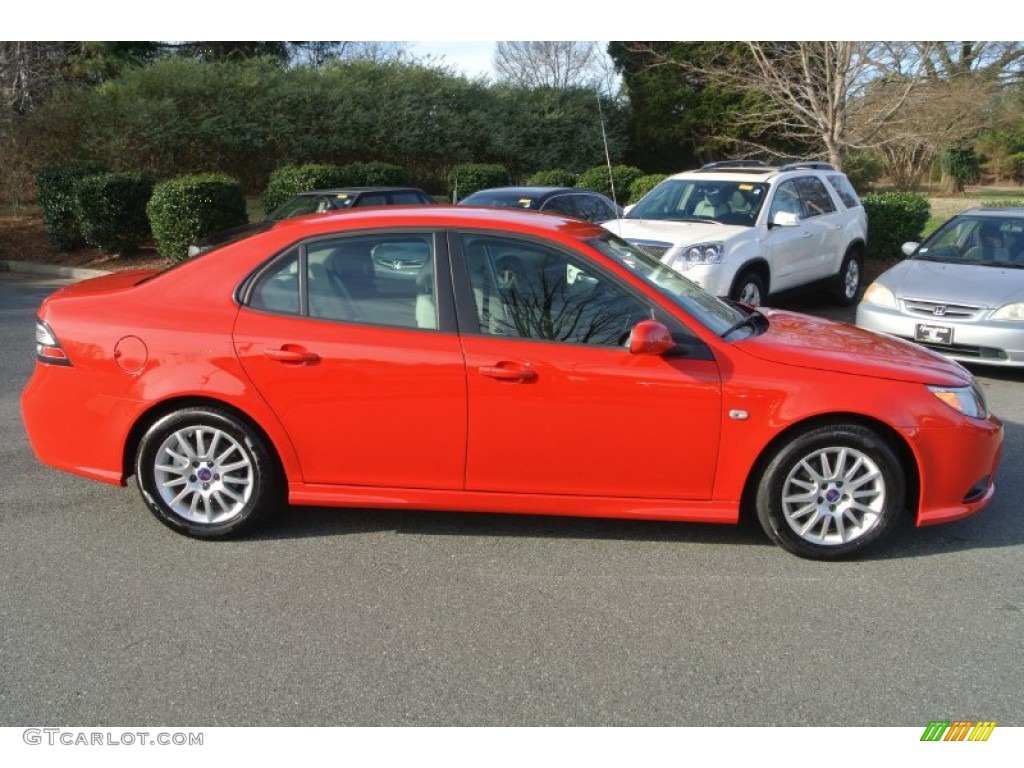 Laser Red 2010 Saab 9-3 2.0T Sport Sedan Exterior Photo #89201752