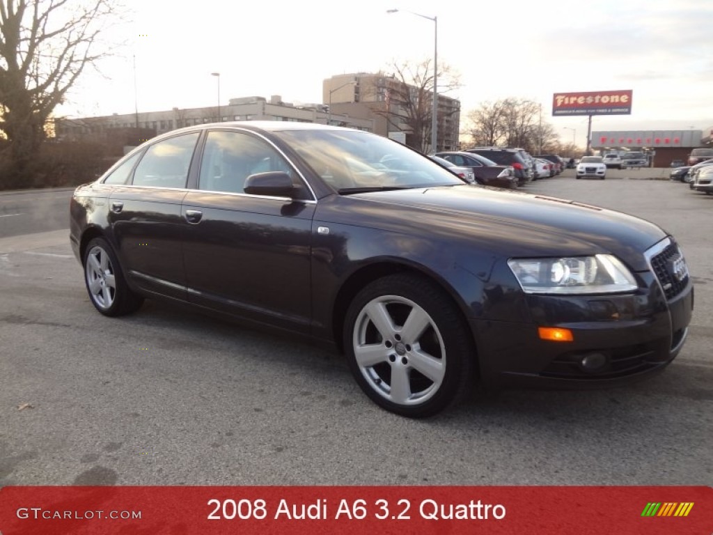 2008 A6 3.2 quattro Sedan - Oyster Grey Metallic / Black photo #1