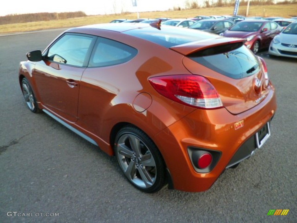 2014 Veloster Turbo - Vitamin C / Black photo #5