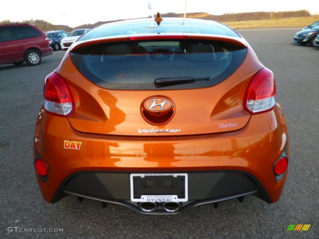 2014 Veloster Turbo - Vitamin C / Black photo #6