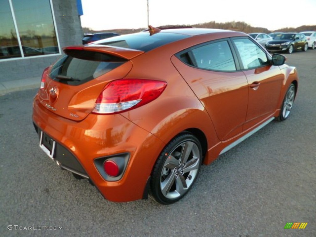 2014 Veloster Turbo - Vitamin C / Black photo #7