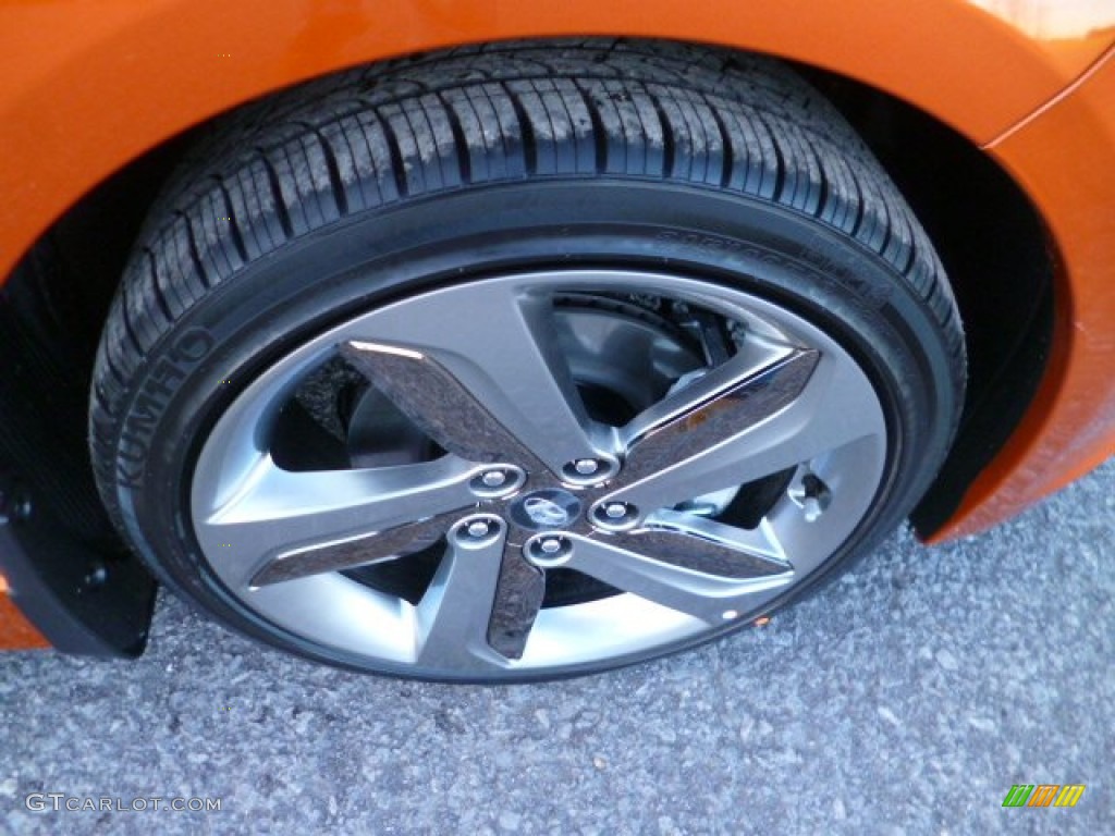 2014 Veloster Turbo - Vitamin C / Black photo #9